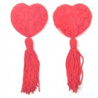 Nipple Tassels Red Lace